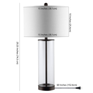 Collins Glass LED Table Lamp - JONATHAN Y